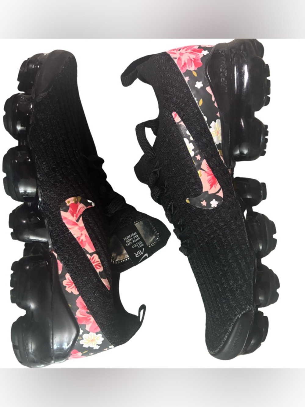 Nike air max vapormax black 3.0 floral women sneakers size 8.5